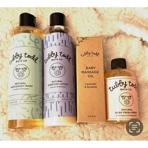 NWOT tubby todd baby’s bath products
 Body wash,lotion,oil,baby & linens spray